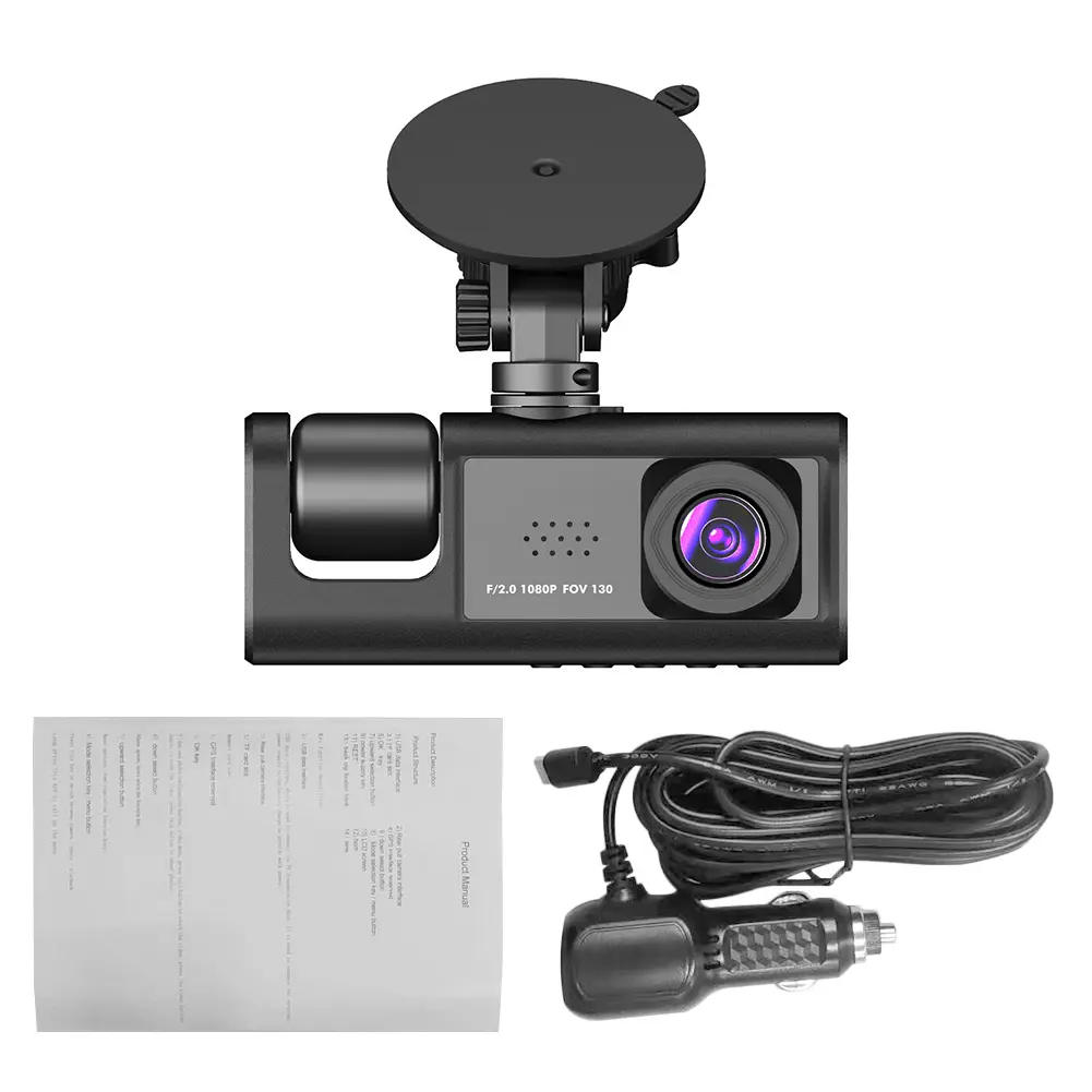 DashCam Doble Cámara, Grabadora de Video Full HD 1080P, Frontal e Interior - Imagen 4