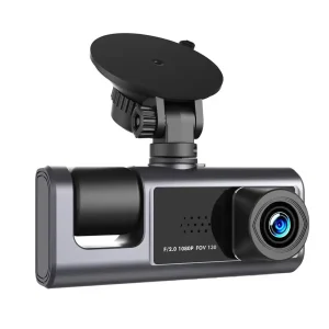 DashCam Doble Cámara, Grabadora de Video Full HD 1080P, Frontal e Interior